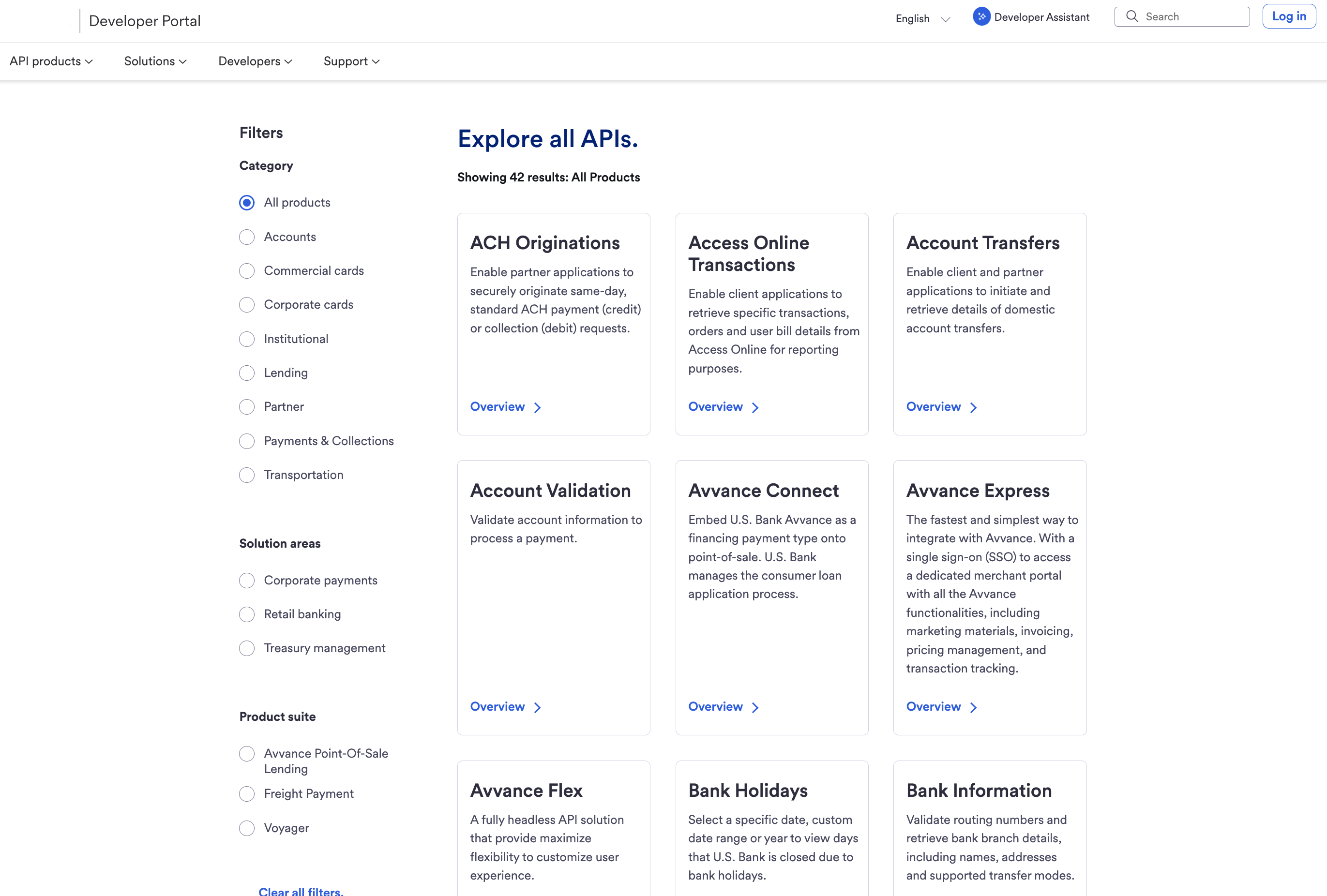 Redesigned API Explore page